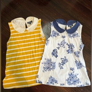 ModCloth Peter Pan Sleeveless Tops Medium Retro